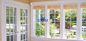 ドイツ様式の材木のドアおよび窓sの68mmフレームの木製の開き窓窓s